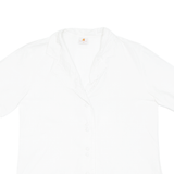 Womens Blouse White V-Neck M