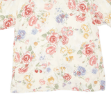 YESSICA Womens Printed Blouse Yellow Floral XL