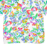 Womens Printed Blouse Blue V-Neck Floral UK 18