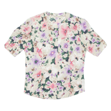 Womens Printed Blouse Beige Floral UK 12