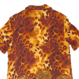 J.B.S Built In Top Womens Printed Blouse Brown V-Neck Animal Print UK 12