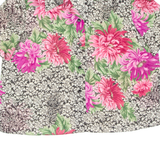 VIRGO Womens Printed Blouse Pink V-Neck Floral UK 20