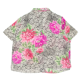 VIRGO Womens Printed Blouse Pink V-Neck Floral UK 20