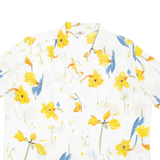 PARK LANE Womens Printed Blouse White V-Neck Floral 3XL