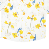 PARK LANE Womens Printed Blouse White V-Neck Floral 3XL