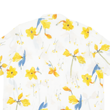 PARK LANE Womens Printed Blouse White V-Neck Floral 3XL