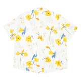 PARK LANE Womens Printed Blouse White V-Neck Floral 3XL