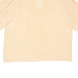 PARIS Womens Blouse Orange Silk L