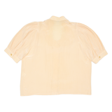 PARIS Womens Blouse Orange Silk L