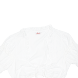 FUCHS Cropped Womens Milkmaid Top White L