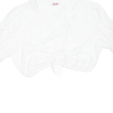 FUCHS Cropped Womens Milkmaid Top White L