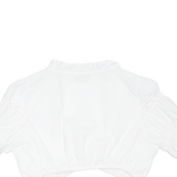 FUCHS Cropped Womens Milkmaid Top White L