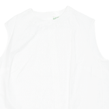 Womens Vest White Sleeveless L