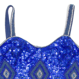 CLASS INTERNATIONAL Womens Cropped Top Blue Sleeveless S