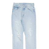 LEVI'S 501 BIG E Jeans Distressed Womens Blue Regular Straight W26 L32