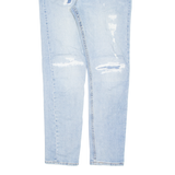 LEVI'S 512 Jeans Distressed Womens Blue Slim Tapered Stone Wash W34 L32