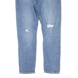 LEVI'S 512 BIG E Jeans Distressed Womens Blue Slim Tapered Stone Wash W38 L30