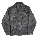 CANDA Insulated Mens Motorcycle Jacket Black Leather L