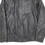 CANDA Insulated Mens Motorcycle Jacket Black Leather L