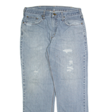CARHARTT Distressed Mens Jeans Blue Regular Straight Stone Wash W34 L32