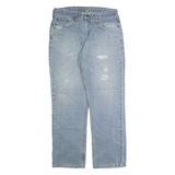 CARHARTT Distressed Mens Jeans Blue Regular Straight Stone Wash W34 L32
