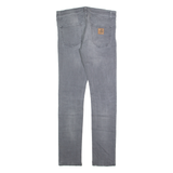 CARHARTT WIP Rebel Pant Mens Jeans Grey Slim Skinny Stone Wash W32 L32