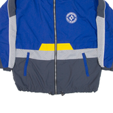 LEU Mens Track Jacket Blue Nylon M