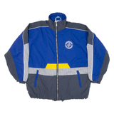 LEU Mens Track Jacket Blue Nylon M