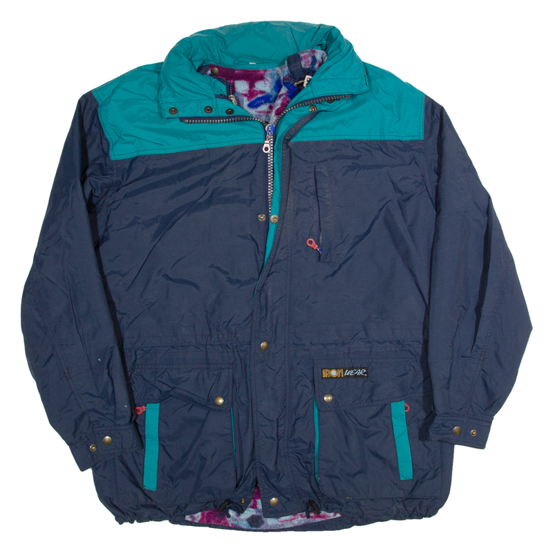 IRON WEAR Fleece Lined Mens Jacket Blue L