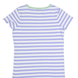 CREW CLOTHING Womens T-Shirt Dress Purple Striped Short Sleeve Knee Length UK 12