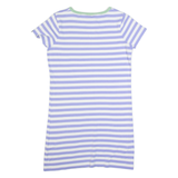 CREW CLOTHING Womens T-Shirt Dress Purple Striped Short Sleeve Knee Length UK 12