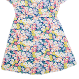 CATH KIDSTON Womens A-Line Dress Blue Floral Short Sleeve Knee Length UK 12