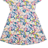 CATH KIDSTON Womens A-Line Dress Blue Floral Short Sleeve Knee Length UK 12