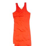 MICHAEL KORS Womens Day Dress Red Sleeveless Hi-Low S