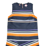 TED BAKER Womens Shift Dress Blue Striped Sleeveless Knee Length S