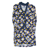 TOMMY HILFIGER Womens Day Dress Blue Floral Long Sleeve Knee Length S