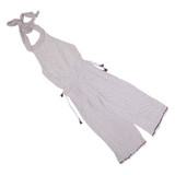 FAITHFULL THE BRAND Halter Neck Backless Womens Jumpsuit White Diamond M