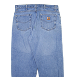 CARHARTT Mens Jeans Blue Regular Tapered Stone Wash W34 L28