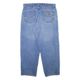 CARHARTT Mens Jeans Blue Regular Tapered Stone Wash W34 L28
