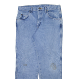 WRANGLER Mens Jeans Blue Regular Straight Stone Wash W36 L32