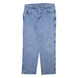 WRANGLER Mens Jeans Blue Regular Straight Stone Wash W36 L32