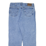 WRANGLER Mens Jeans Blue Regular Straight Stone Wash W36 L32
