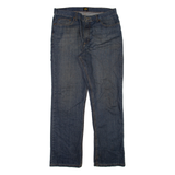 LEE Mens Jeans Blue Relaxed Straight Stone Wash W38 L34
