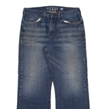 GUESS Mens Jeans Blue Regular Bootcut Stone Wash W36 L31