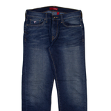 GUESS Mens Jeans Blue Regular Straight Stone Wash W31 L30