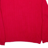 CHAPS RALPH LAUREN Mens Patterned Jumper Red Cable Knit 2XL