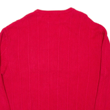 CHAPS RALPH LAUREN Mens Patterned Jumper Red Cable Knit 2XL