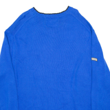 NAUTICA Womens Jumper Blue V-Neck Tight Knit XL