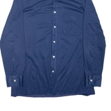 SOLDNER Mens Plain Shirt Blue Long Sleeve M