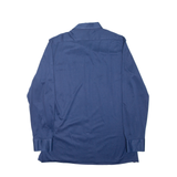 SOLDNER Mens Plain Shirt Blue Long Sleeve M